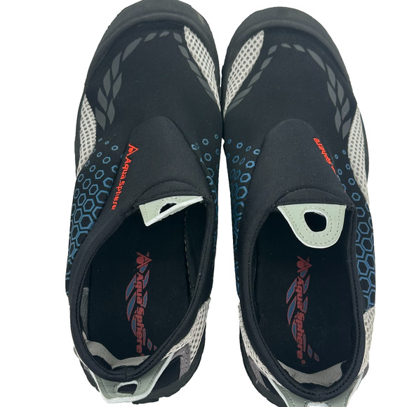 Aqua Sphere Sporter‎ Beachwalker Black Blue Beach Shoes Pool River Size M9 W11 - Picture 8 of 11